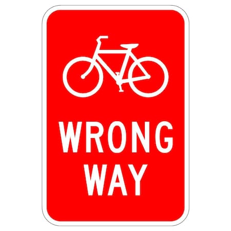 Sign Solutions Usa 18 in Height, 12 in Width, Aluminum, Vertical Rectangle DUS08HWT1218R5-1B